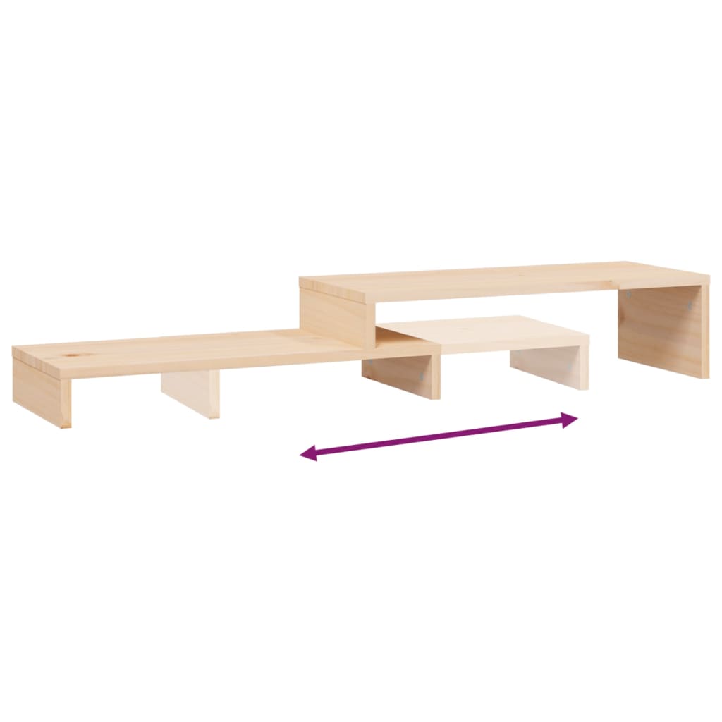 Support pour moniteur (52-101)x22x14 cm, pin massif