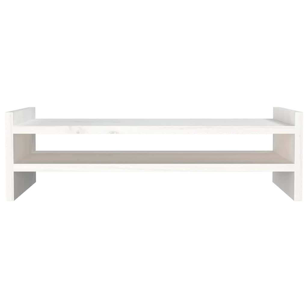 Support d'écran blanc 50x27x15 cm pin massif