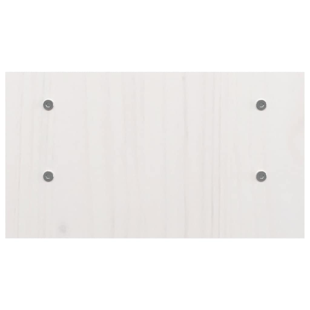 Support d'écran blanc 50x27x15 cm pin massif