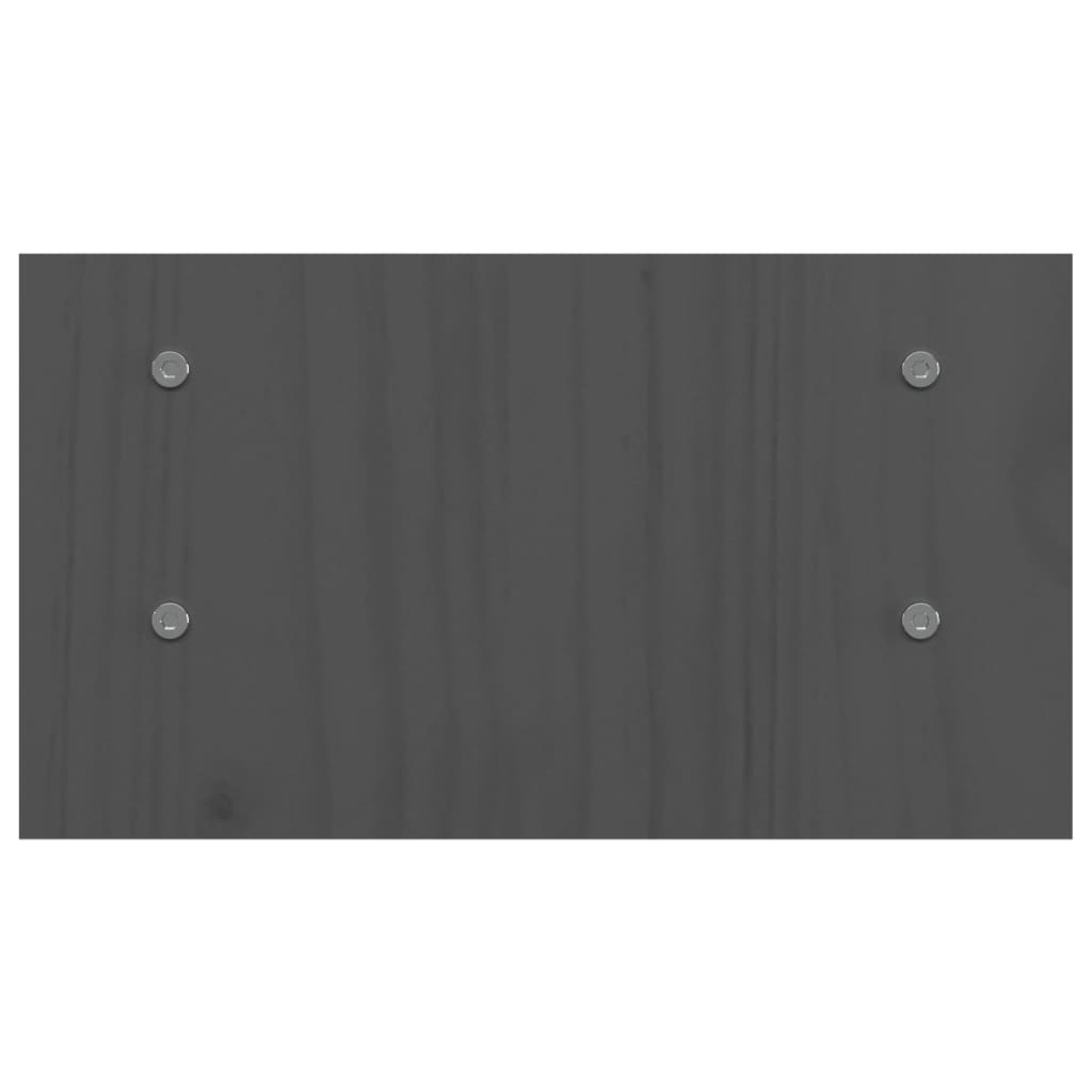 Rehausseur d'écran gris 50x27x15 cm pin massif