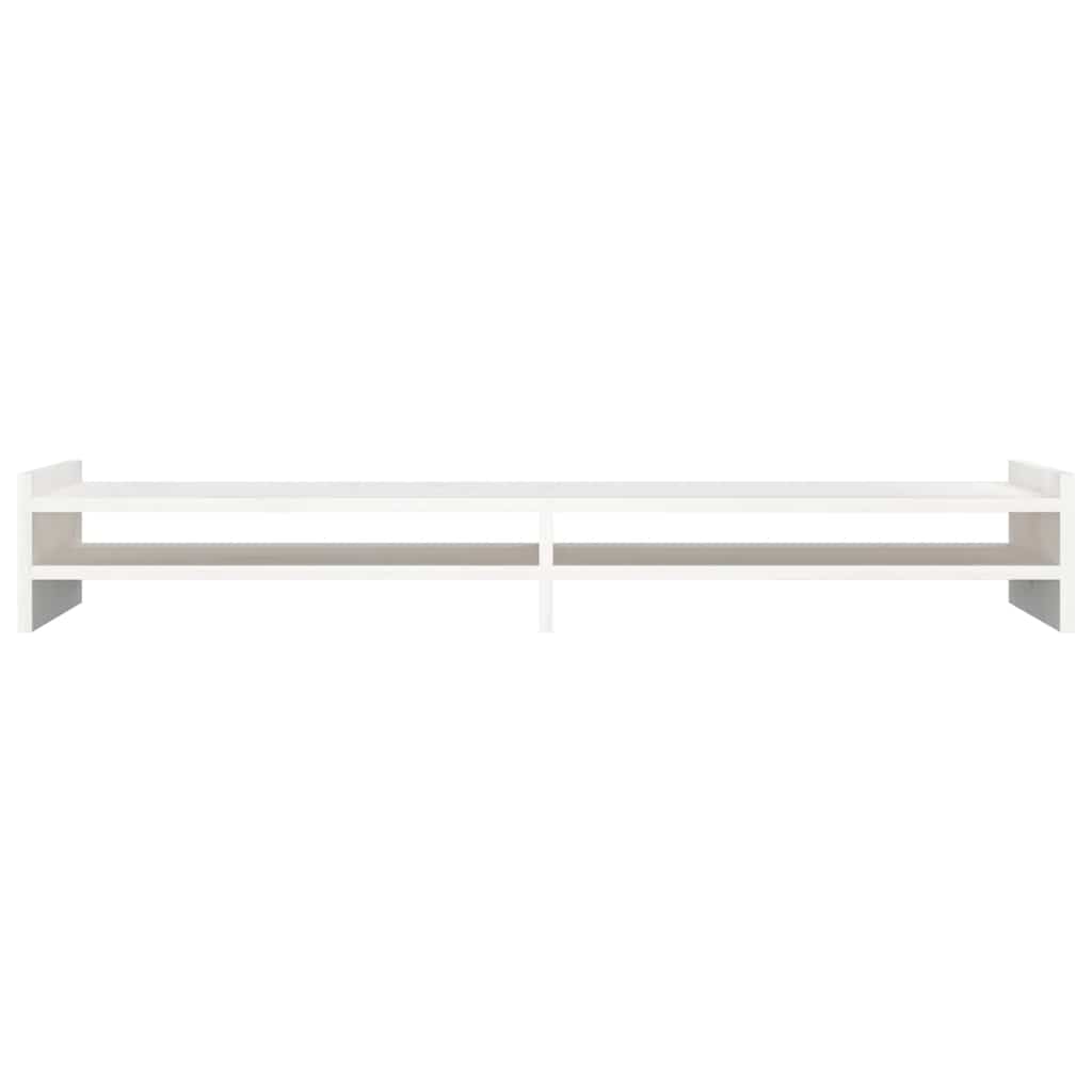 Support d'écran blanc 100x27x15 cm pin massif