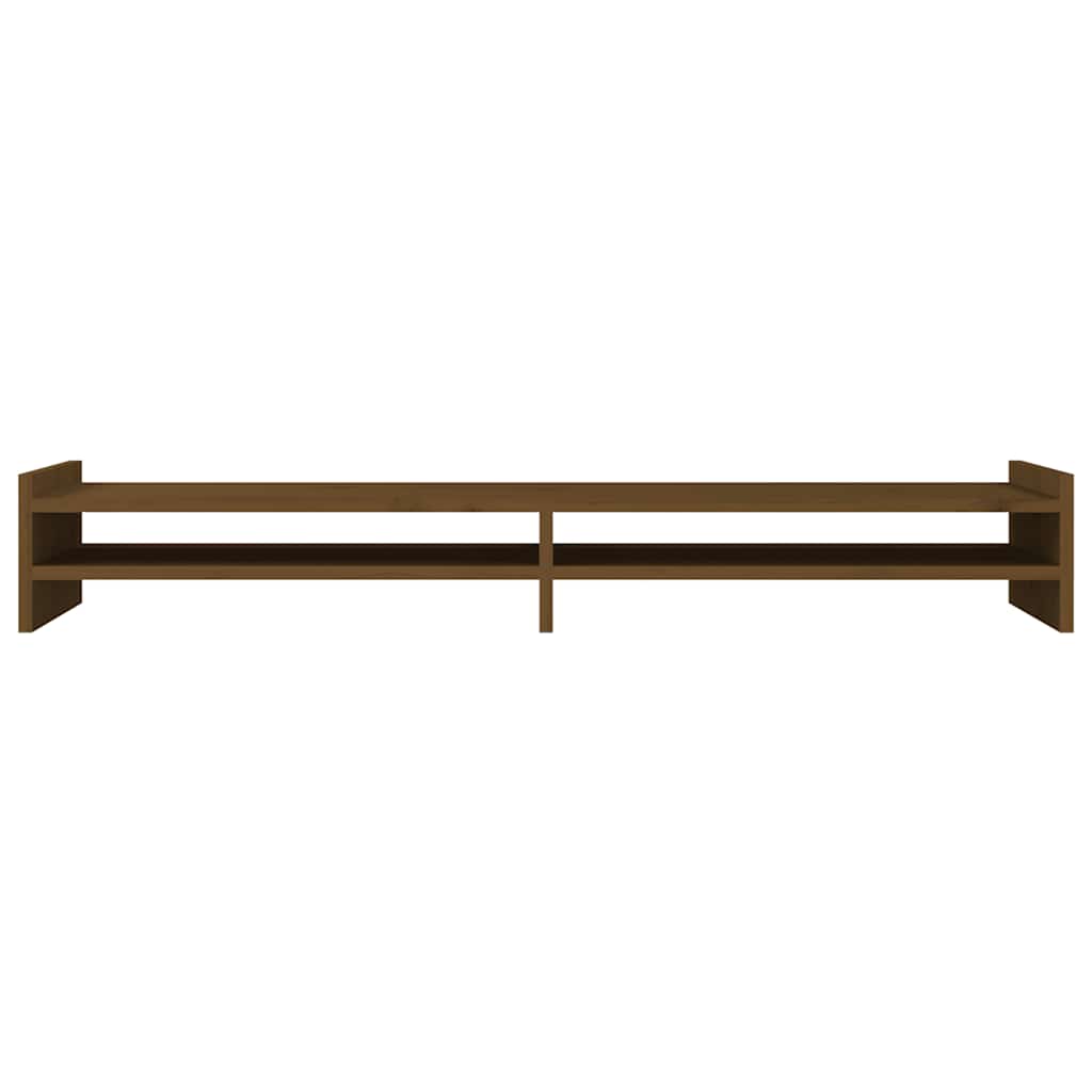 Support d'écran Marron Miel 100x27x15 cm Bois massif Pin
