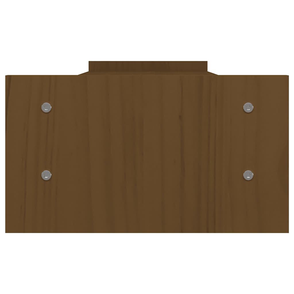 Support d'écran Marron Miel 100x27x15 cm Bois massif Pin