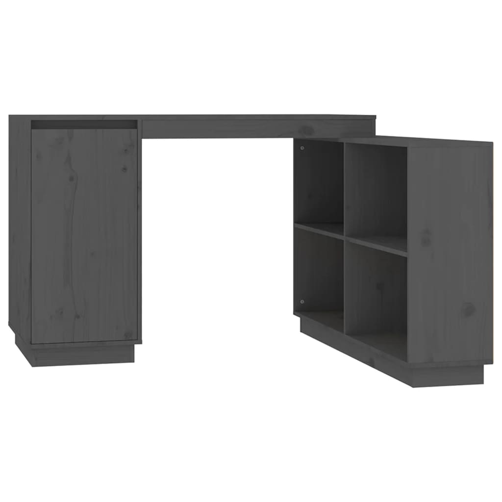 Desk Grey 110x50x75 cm Solid Pine Wood