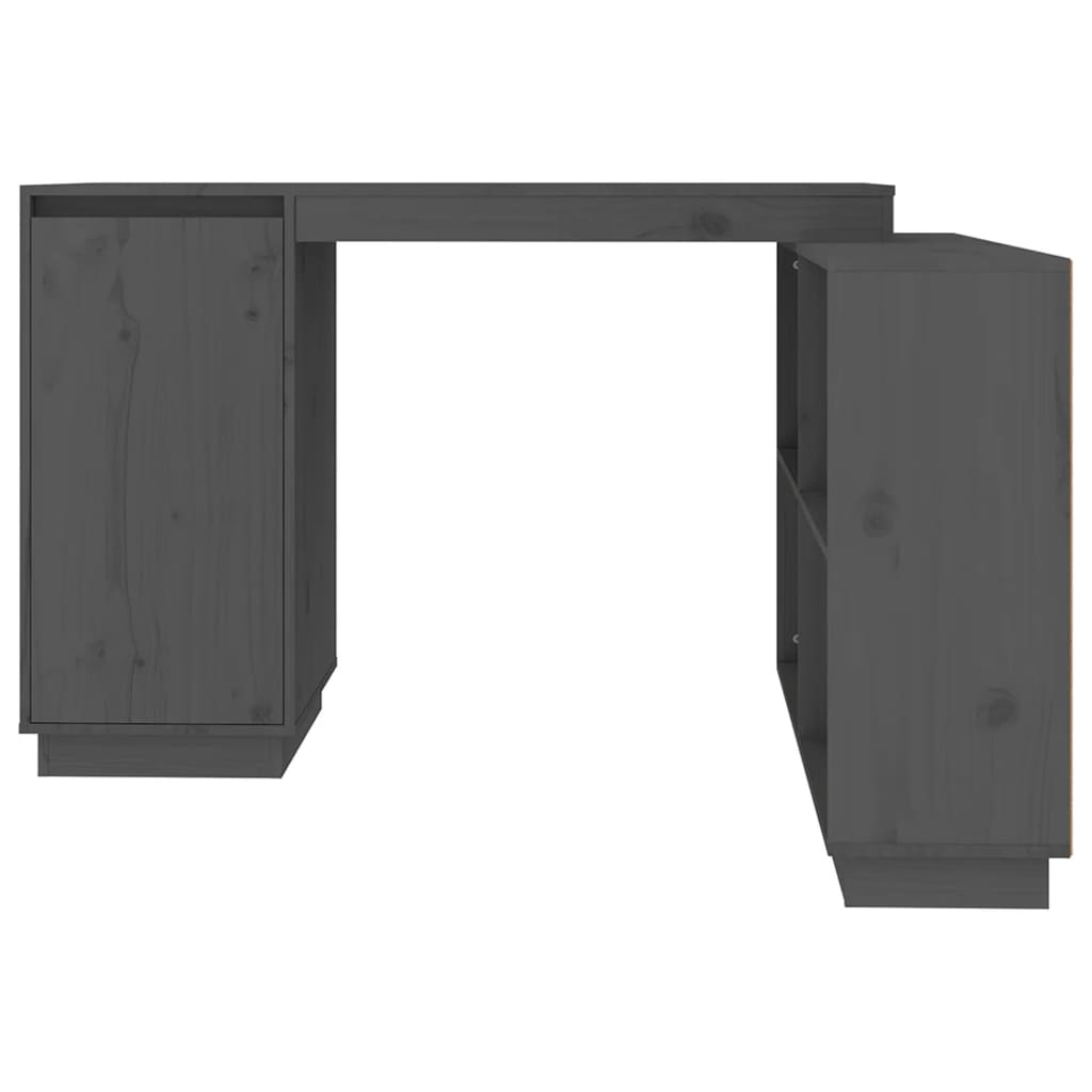 Desk Grey 110x50x75 cm Solid Pine Wood