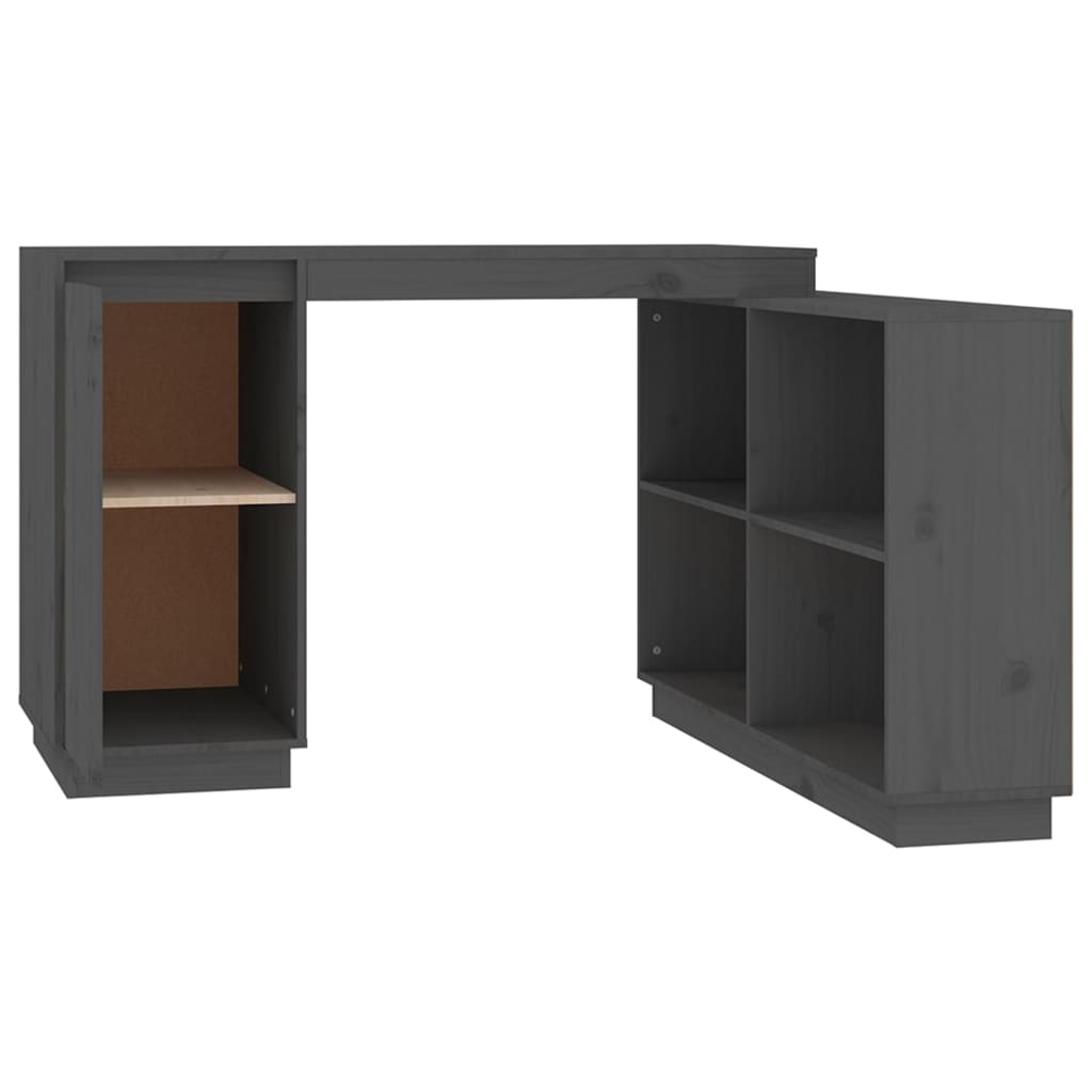 Desk Grey 110x50x75 cm Solid Pine Wood