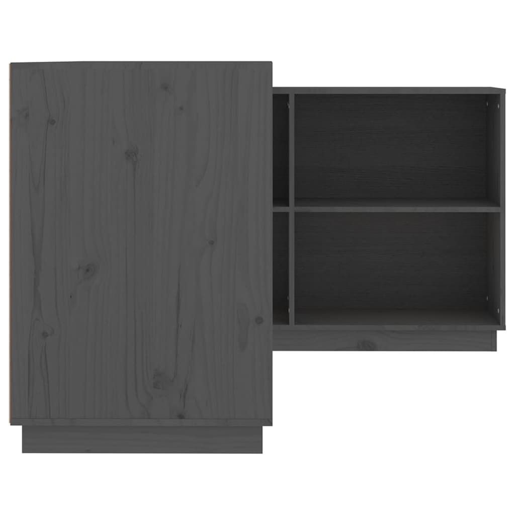Desk Grey 110x50x75 cm Solid Pine Wood
