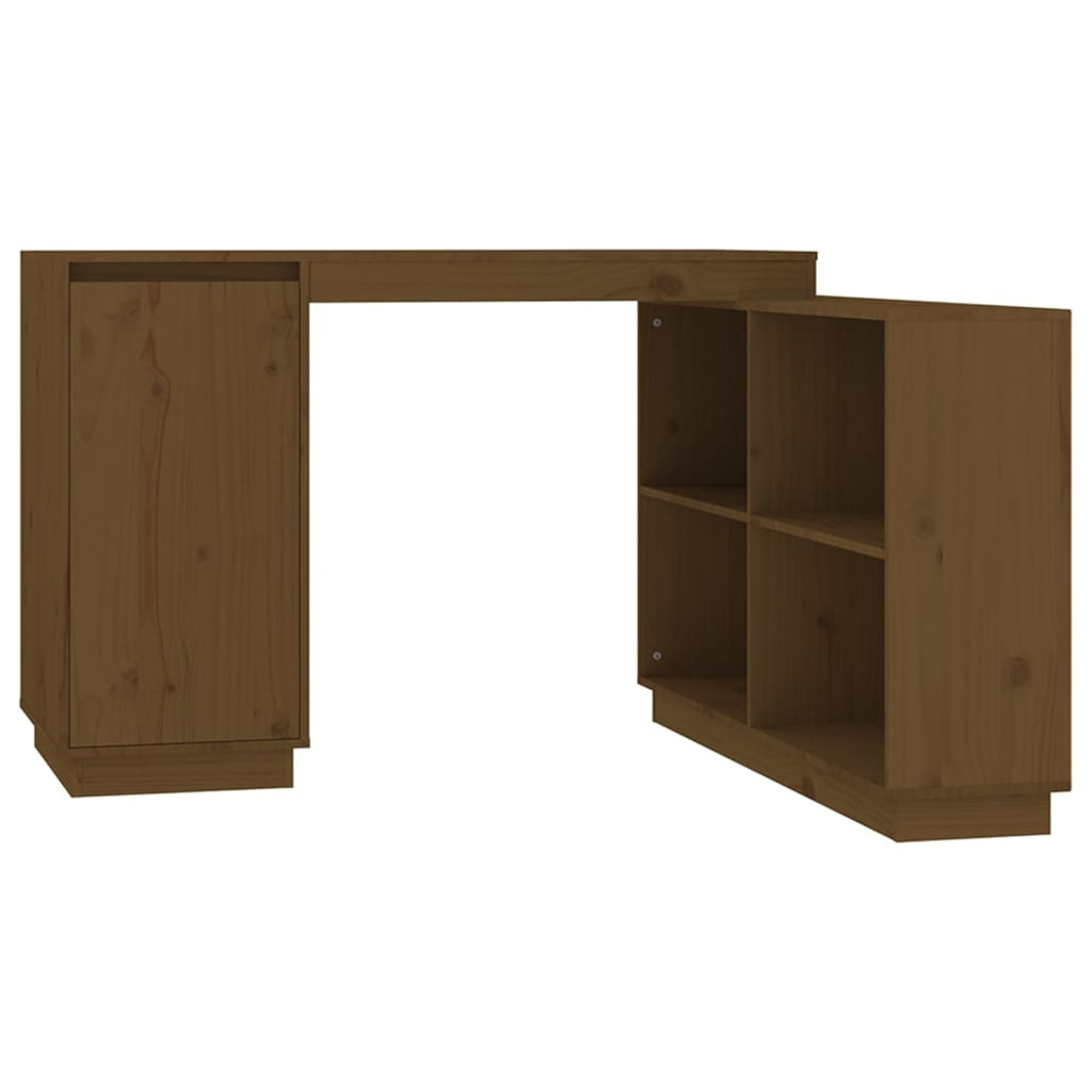 Bureau marron miel 110x50x75 cm pin massif