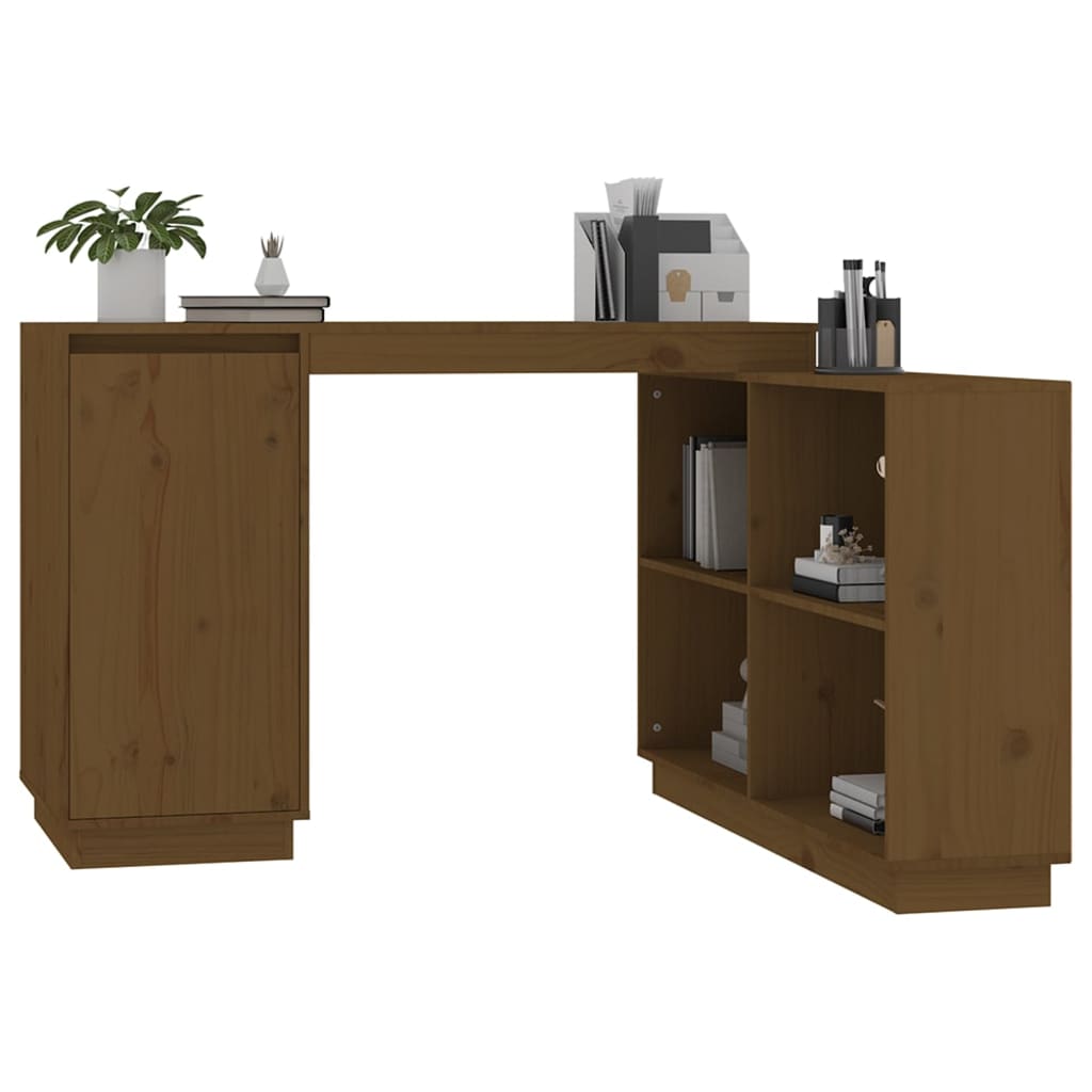 Bureau marron miel 110x50x75 cm pin massif