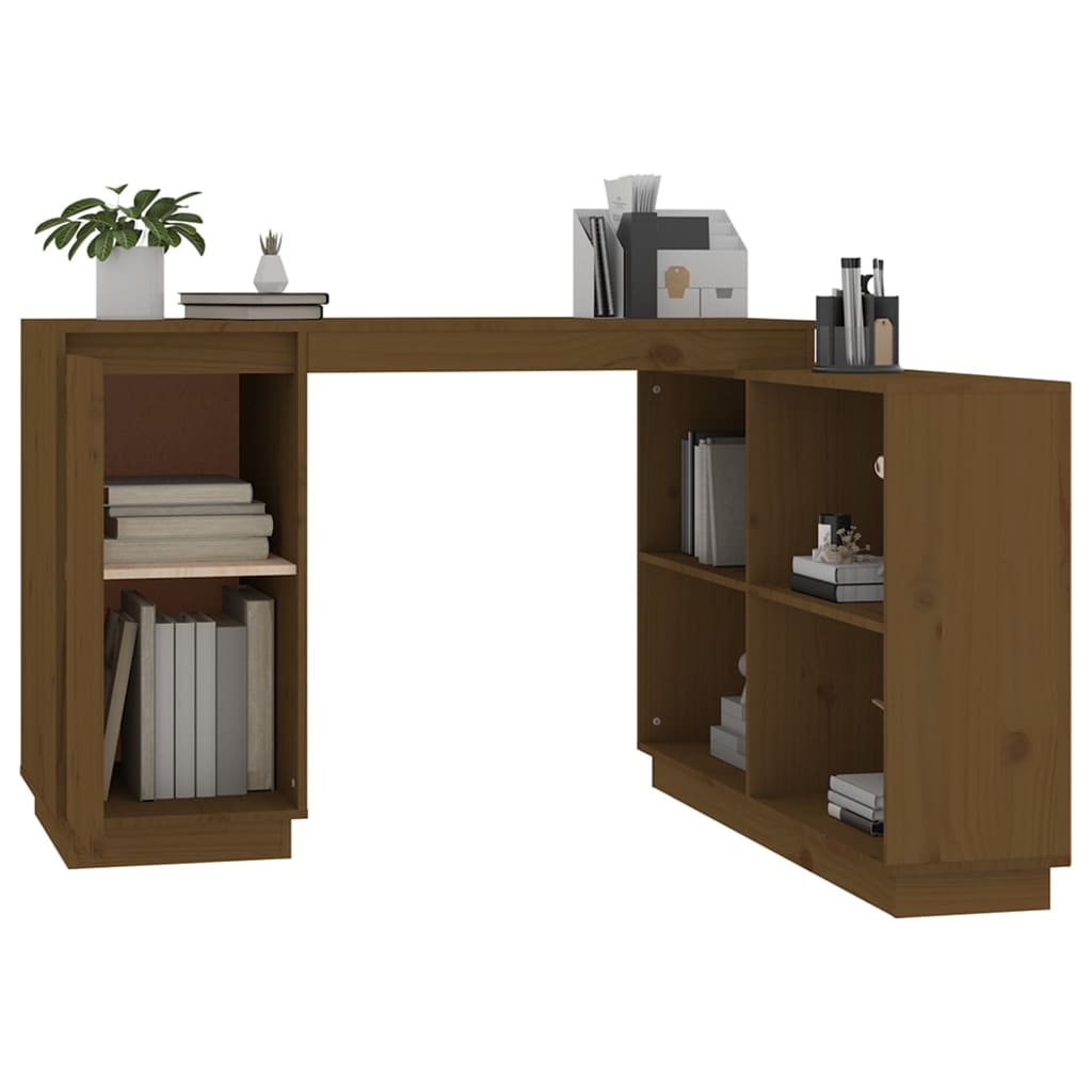Bureau marron miel 110x50x75 cm pin massif