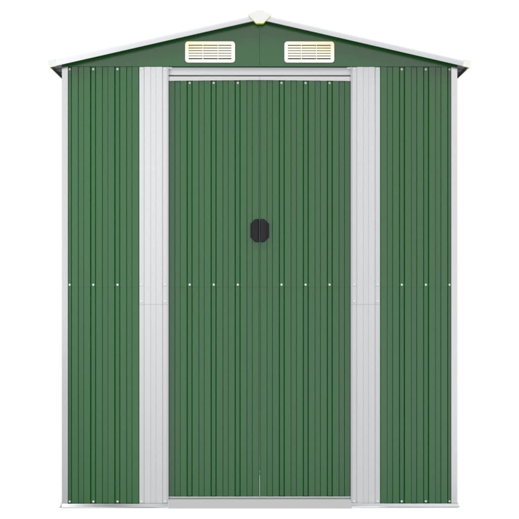 Geräteschuppen Grün 192x357x223 cm Verzinkter Stahl