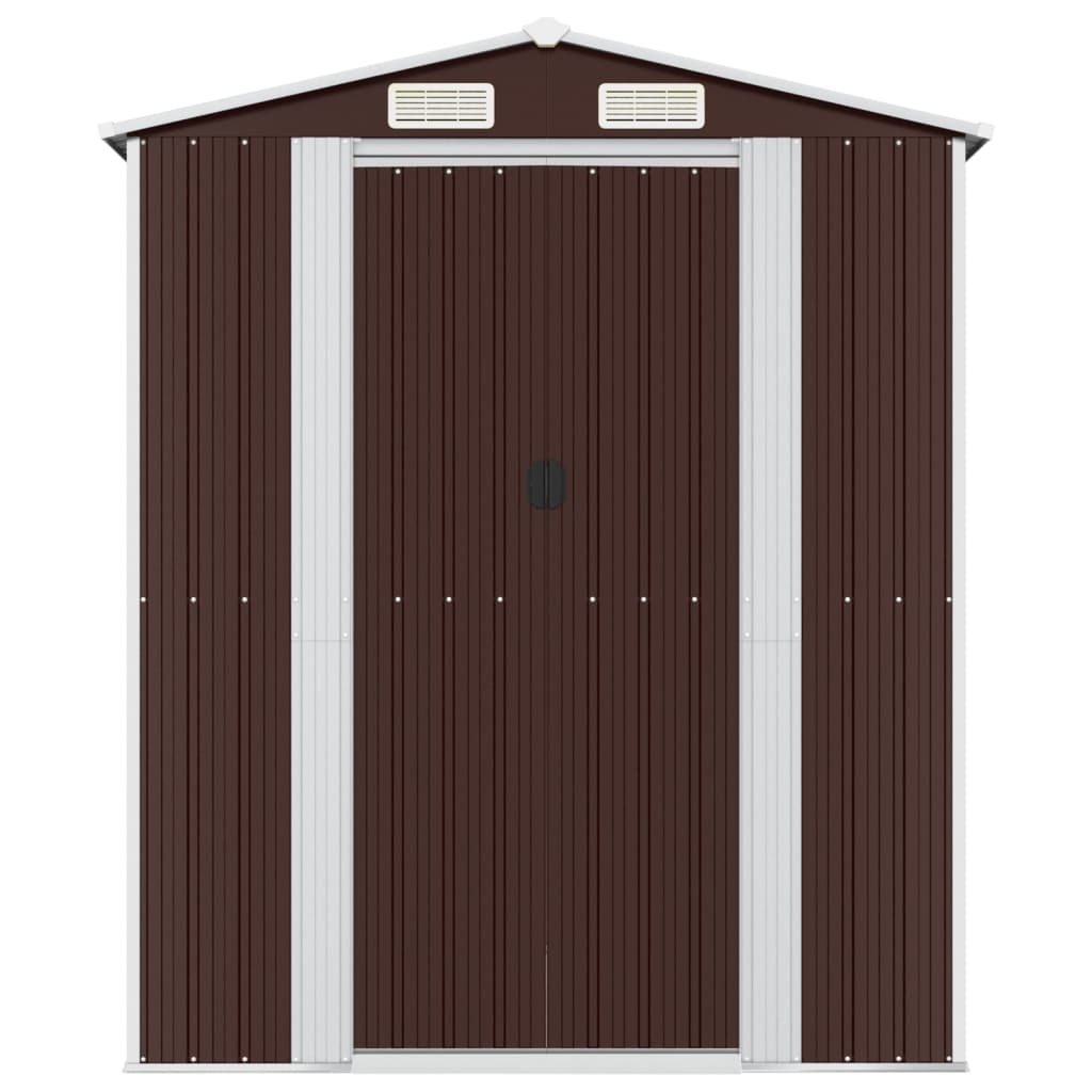 Geräteschuppen Dunkelbraun 192x274x223 cm Verzinkter Stahl