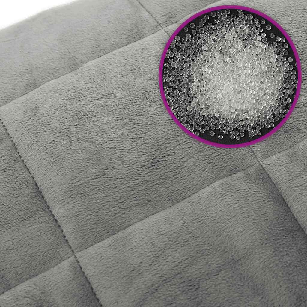 Couverture lestée grise 150x200 cm 7 kg Tissu
