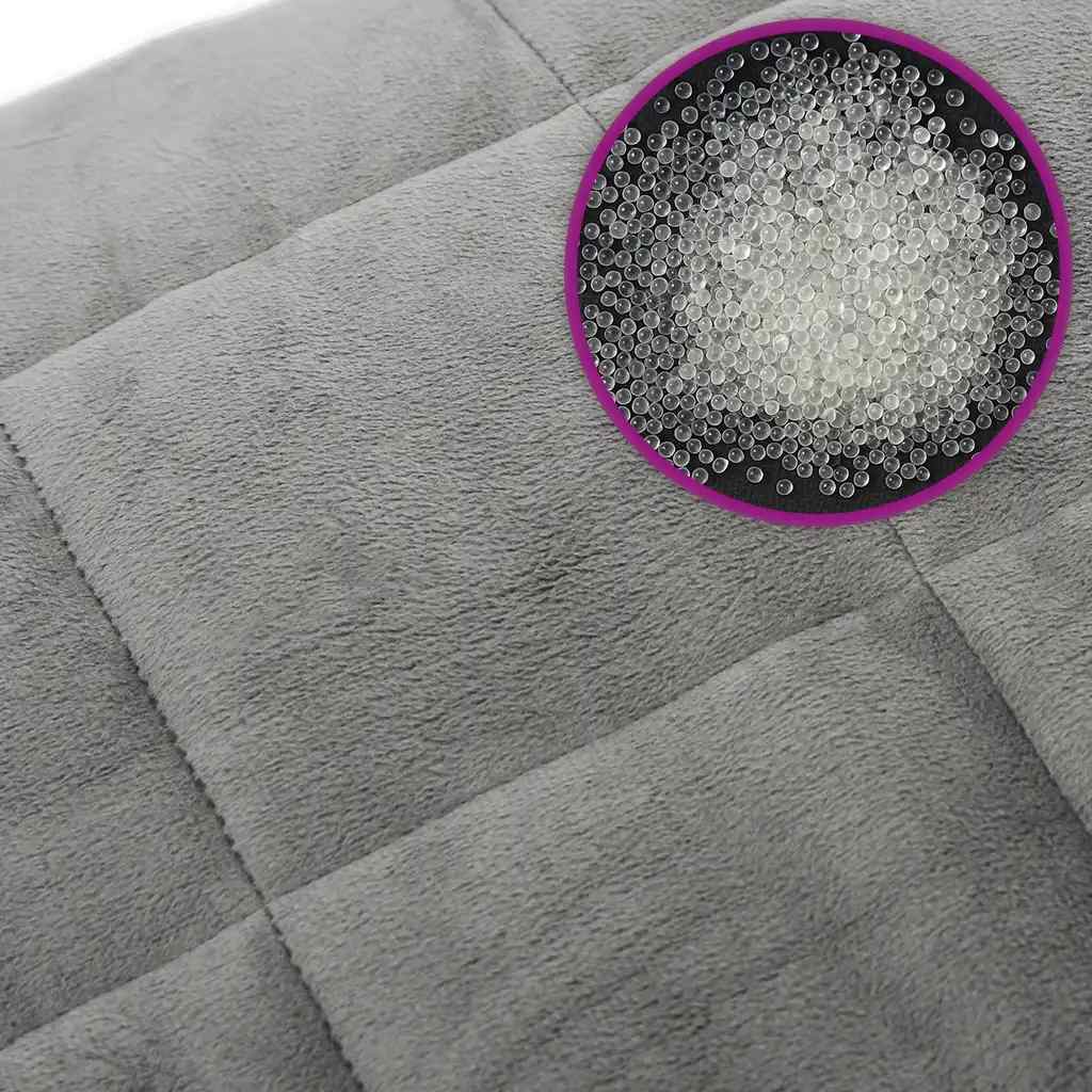 Couverture lestée grise 150x200 cm 11 kg Tissu