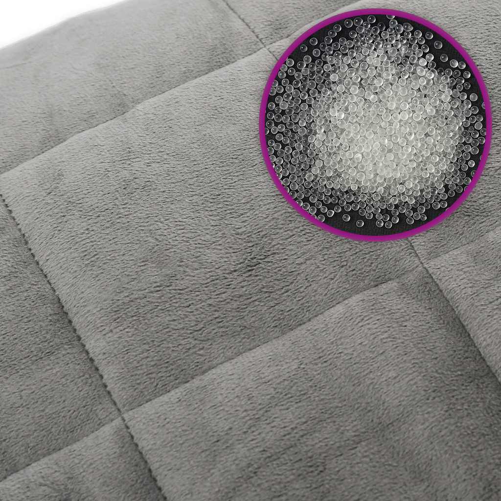 Weighted Blanket Grey 155x220 cm 7 kg Fabric