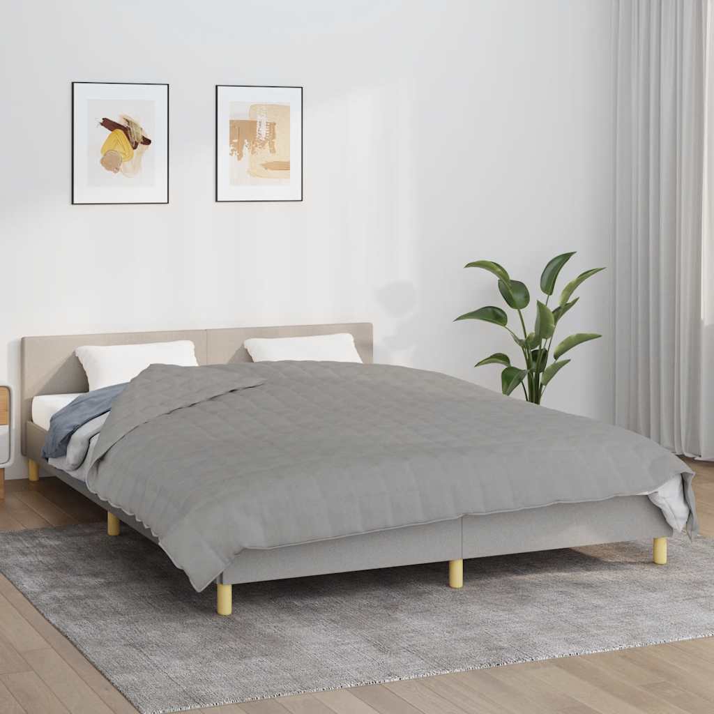 Couverture lestée grise 200x200 cm 9 kg Tissu