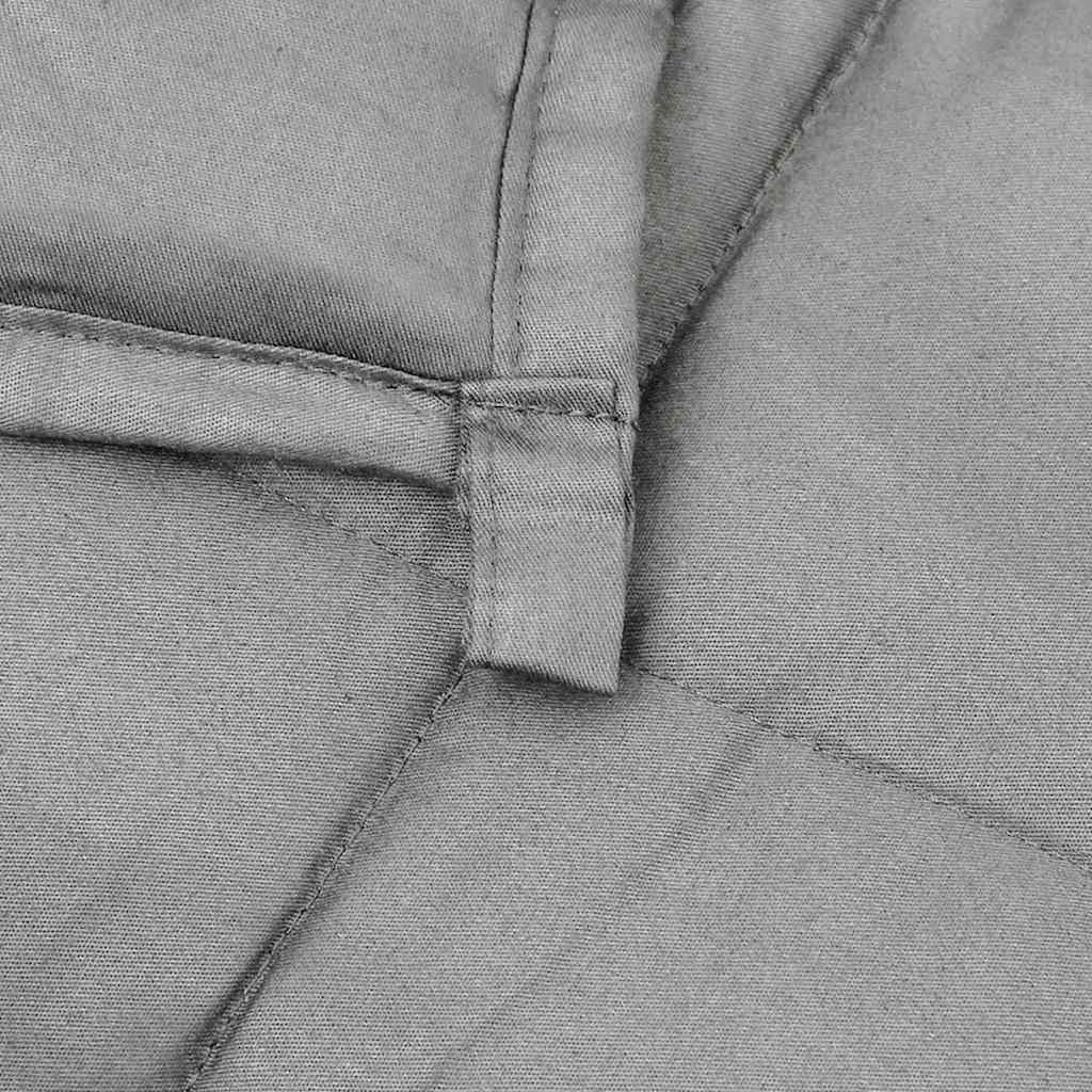Couverture lestée grise 200x200 cm 13 kg Tissu
