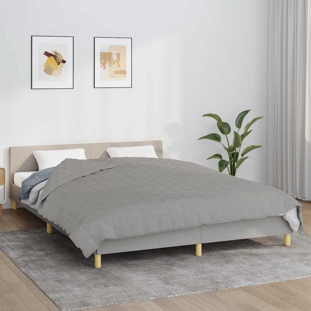 Couverture lestée grise 200x200 cm 13 kg Tissu