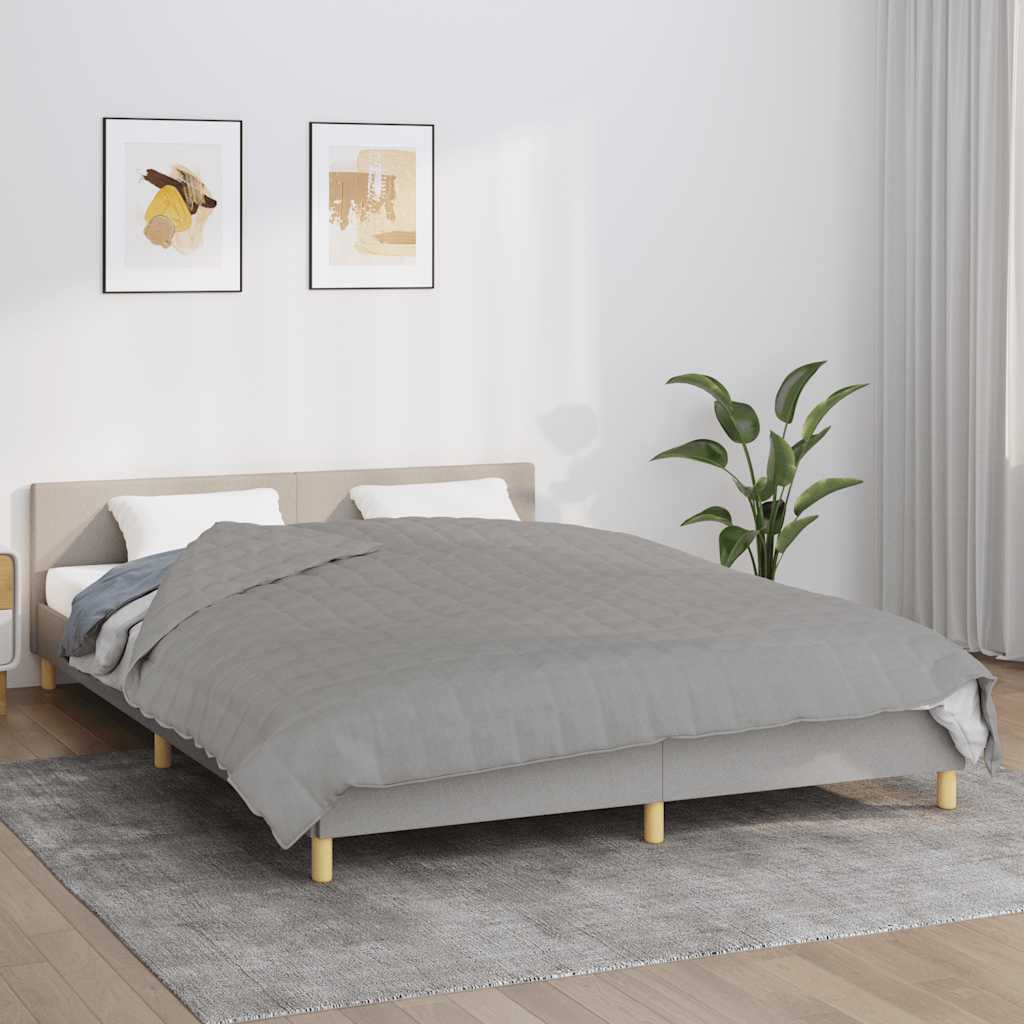 Couverture lestée grise 220x235 cm 15 kg tissu