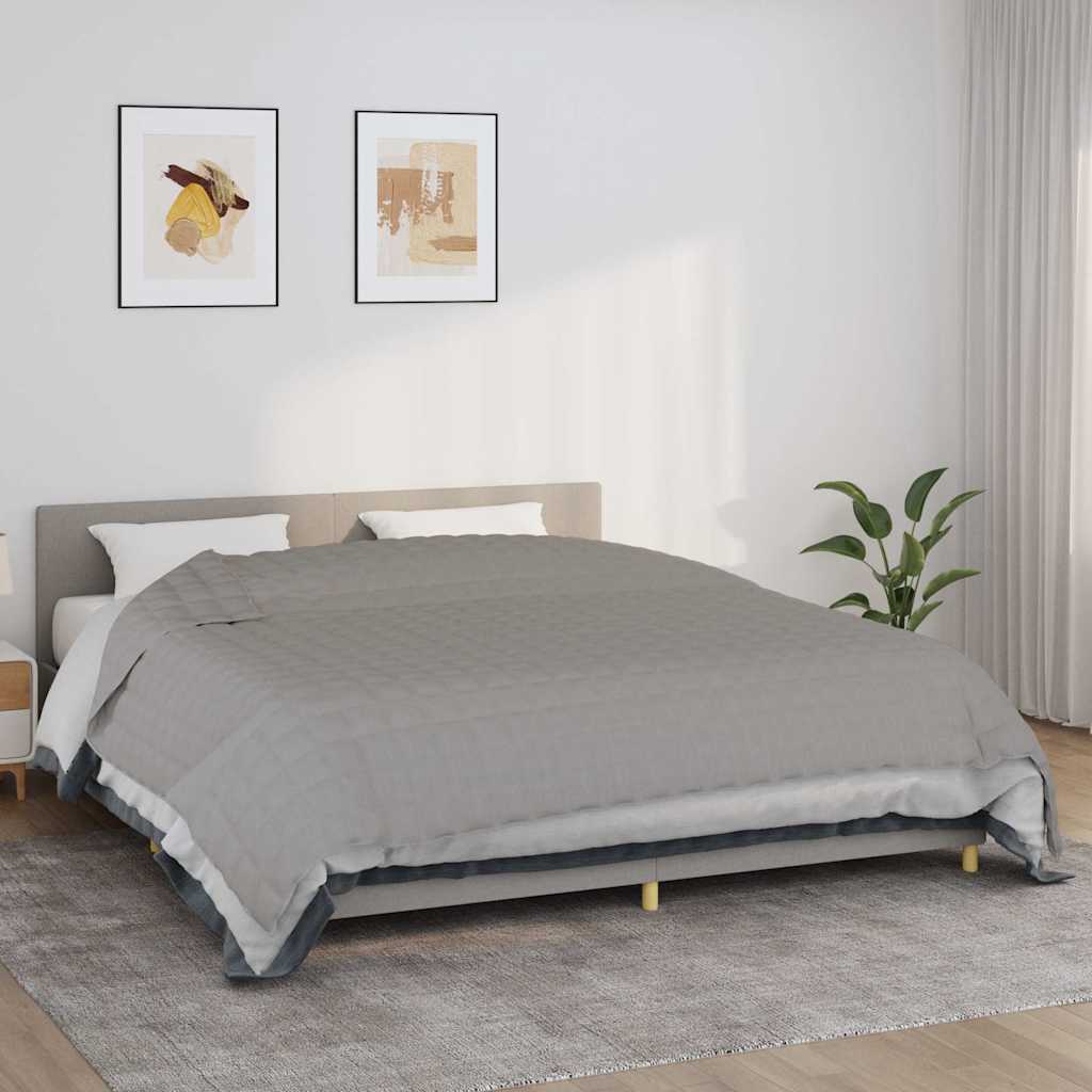 Couverture lestée grise 220x260 cm 11 kg Tissu