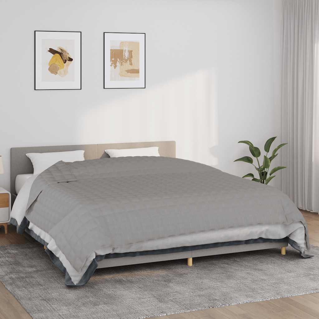 Couverture lestée grise 220x260 cm 15 kg tissu