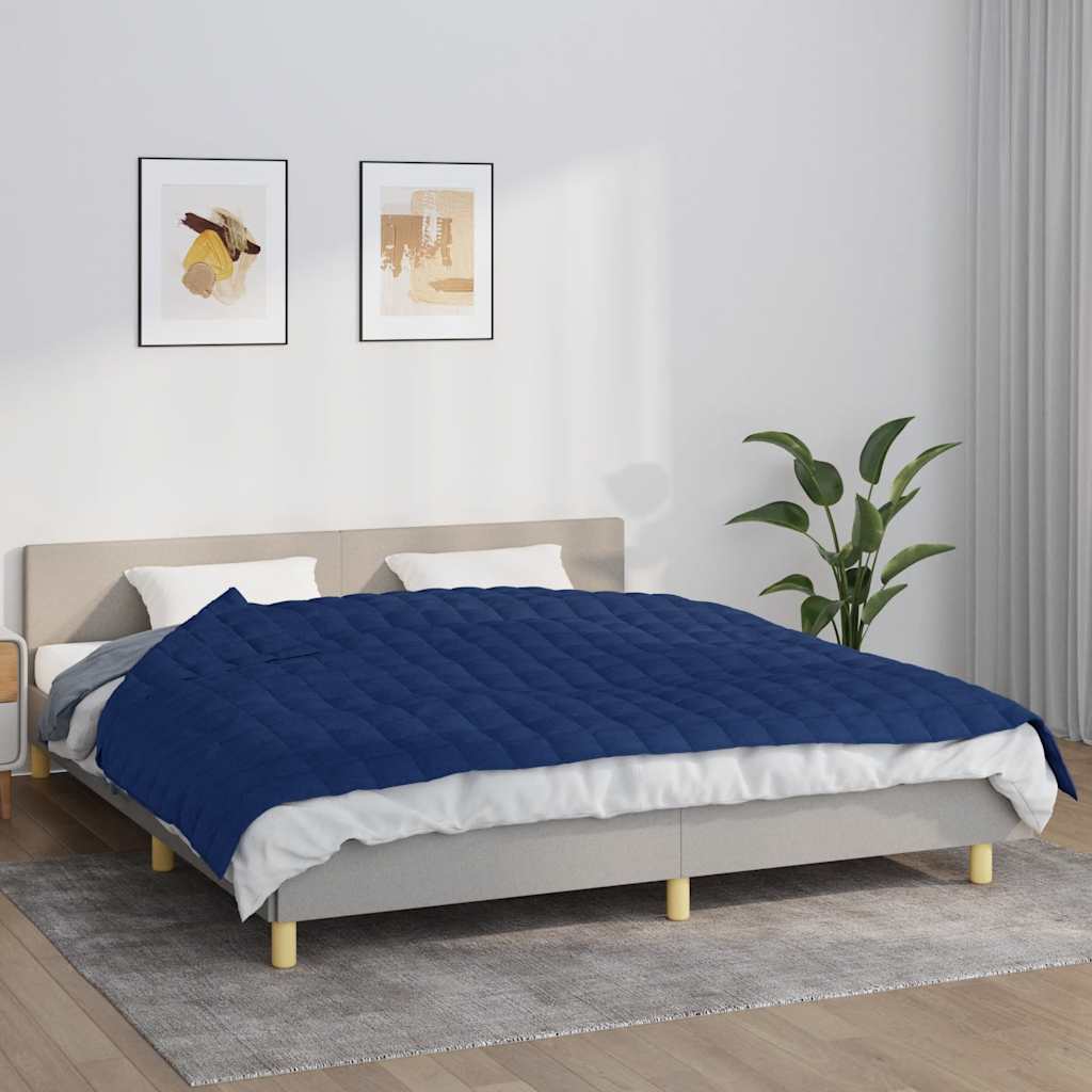 Couverture lestée bleue 155x220 cm 7 kg Tissu