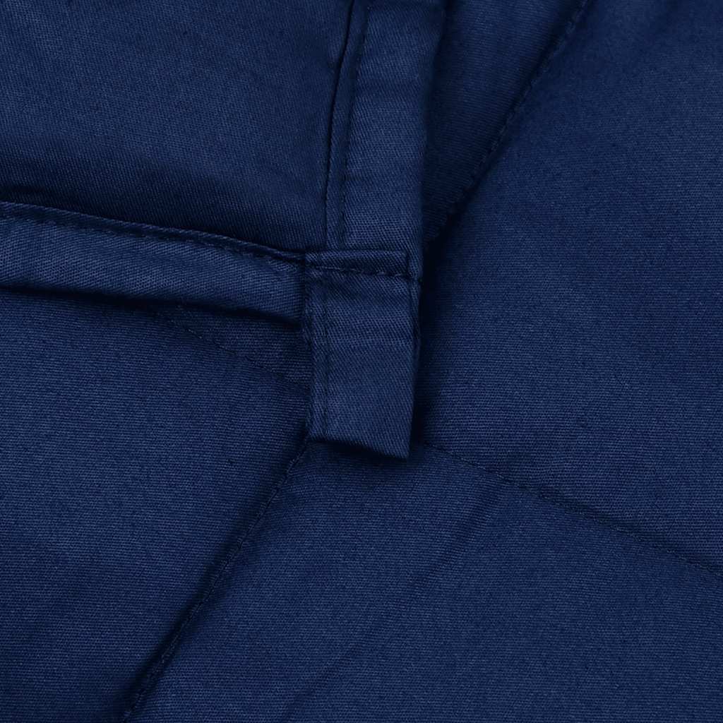 Couverture lestée bleue 200x225 cm 9 kg Tissu