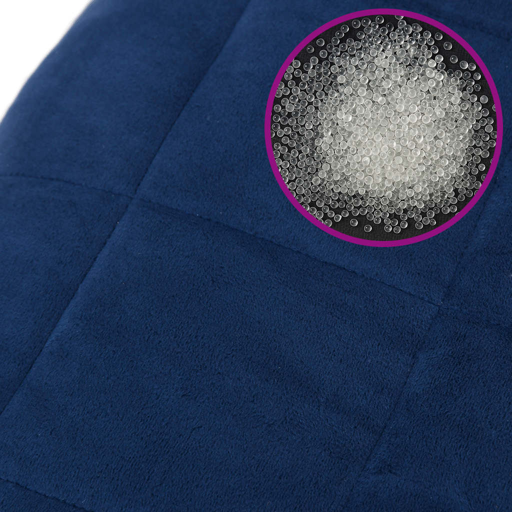 Couverture lestée bleue 200x225 cm 9 kg Tissu