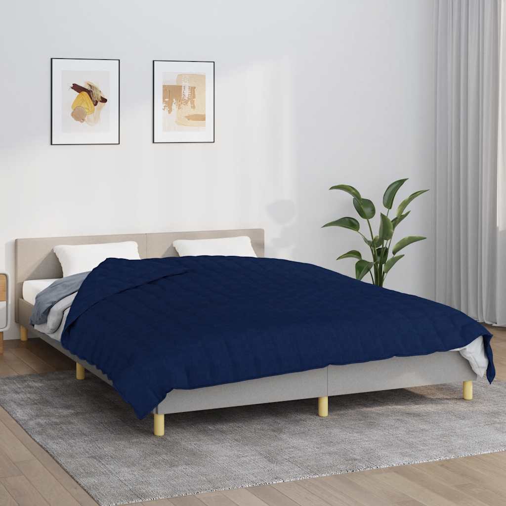 Couverture lestée bleue 200x225 cm 9 kg Tissu