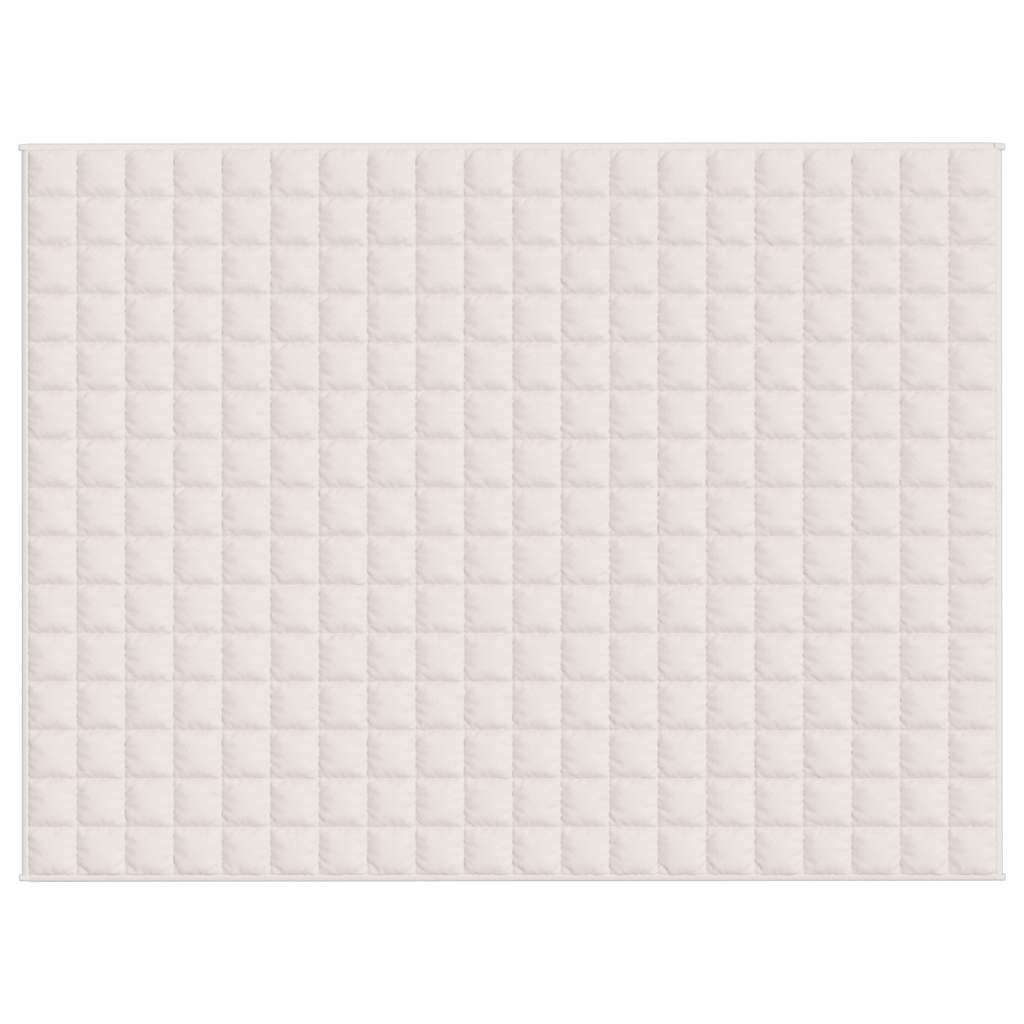Couverture lestée Crème Clair 150x200 cm 7 kg Tissu