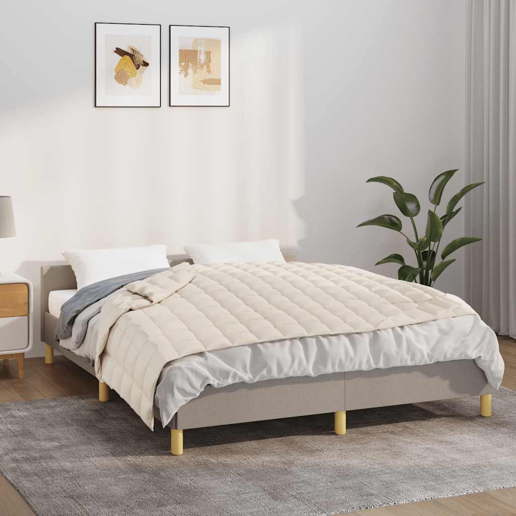 Couverture lestée Crème Clair 150x200 cm 7 kg Tissu
