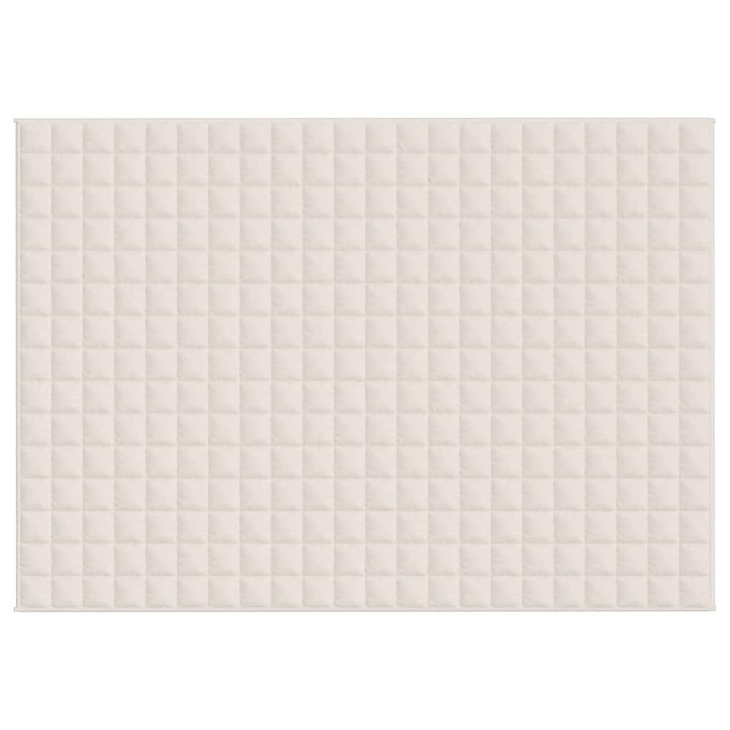 Weighted Blanket Light Cream 155x220 cm 7 kg Fabric