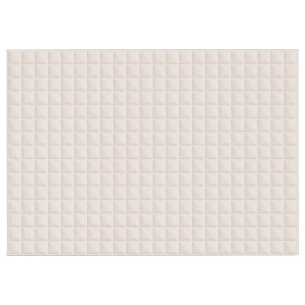 Couverture lestée Crème Clair 155x220 cm 11 kg Tissu