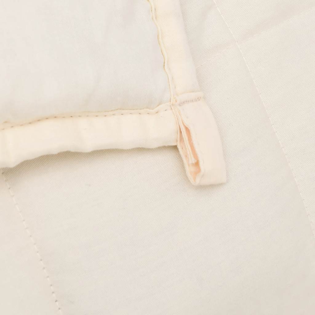 Couverture lestée Crème Clair 155x220 cm 11 kg Tissu