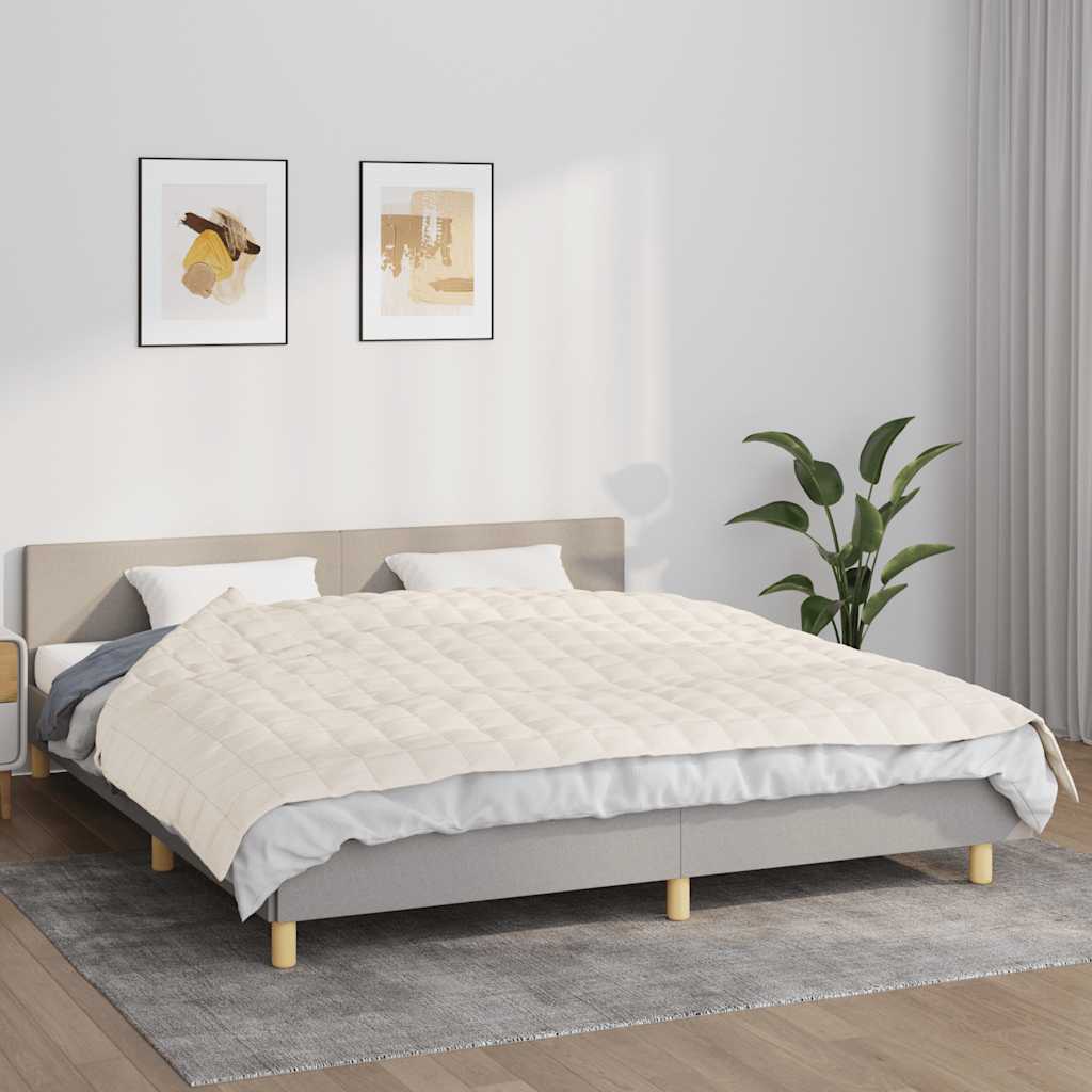 Couverture lestée Crème Clair 155x220 cm 11 kg Tissu