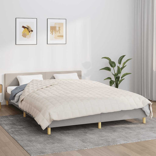 Weighted Blanket Light Cream 200x200 cm 13 kg Fabric