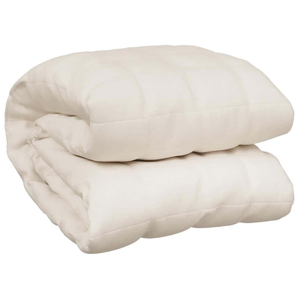 Couverture lestée crème clair 200x225 cm 9 kg Tissu