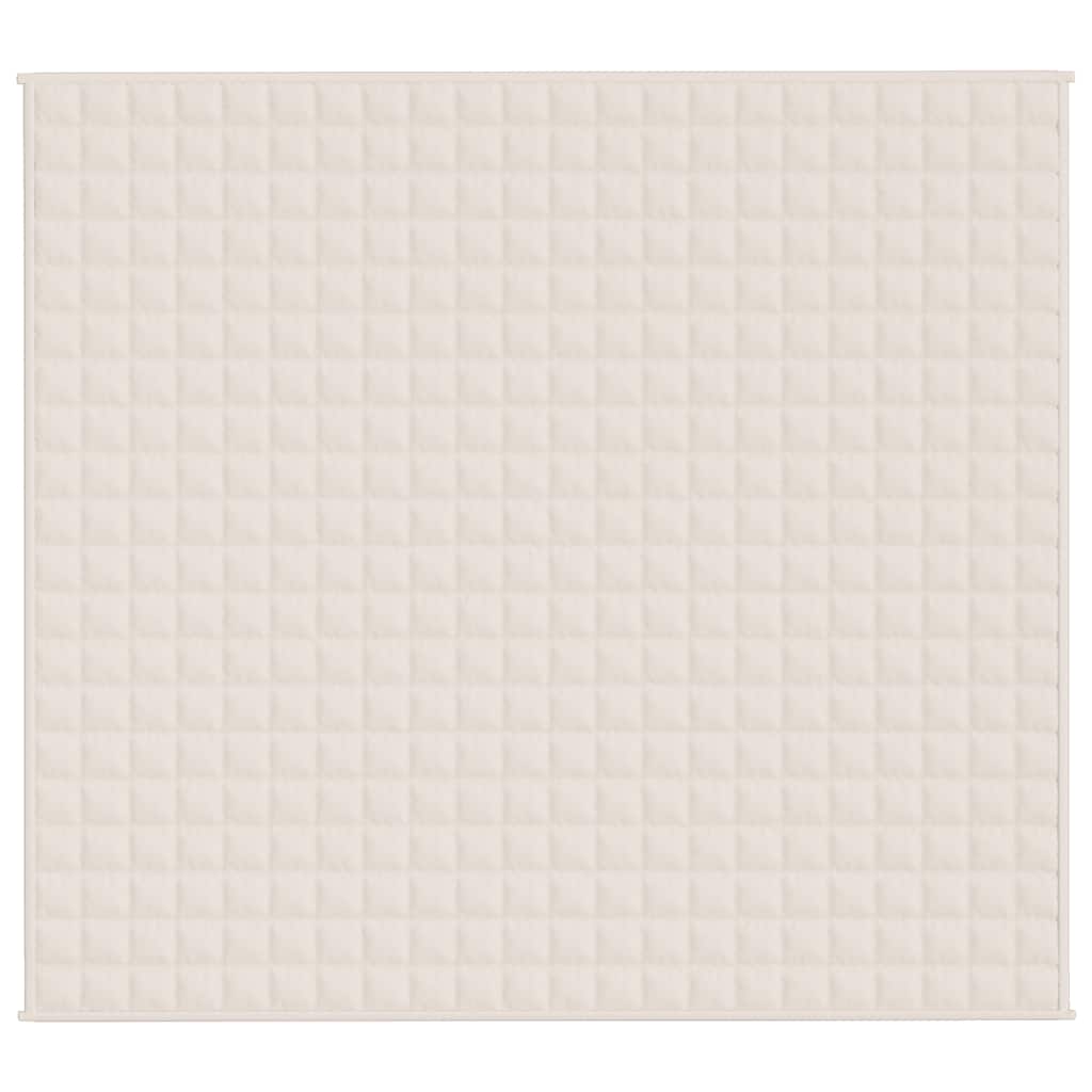 Couverture lestée crème clair 200x225 cm 9 kg Tissu