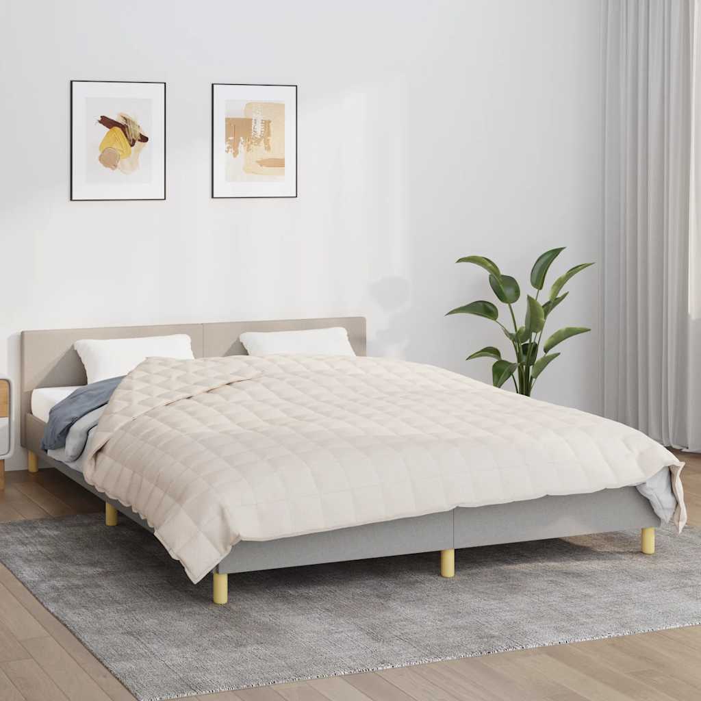 Couverture lestée crème clair 200x225 cm 9 kg Tissu