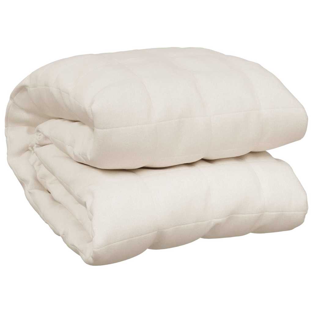 Couverture lestée Crème Clair 200x225 cm 13 kg Tissu