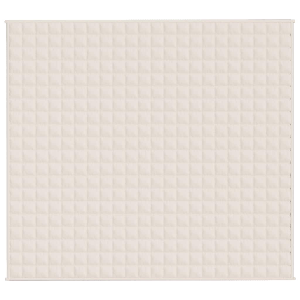 Couverture lestée Crème Clair 200x225 cm 13 kg Tissu