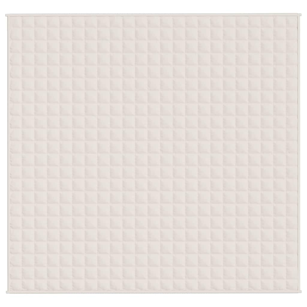 Couverture lestée Crème Clair 220x235 cm 11 kg Tissu