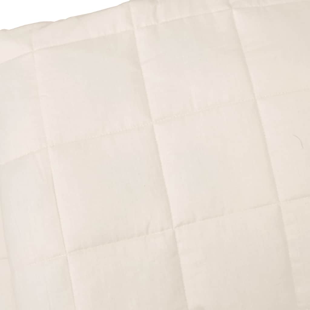 Couverture lestée Crème Clair 220x235 cm 11 kg Tissu