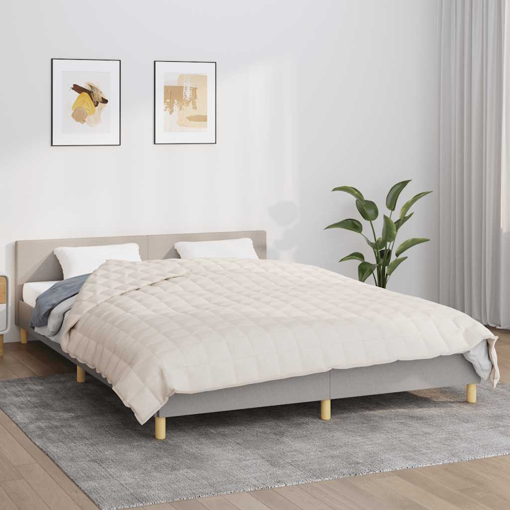 Couverture lestée Crème Clair 220x235 cm 11 kg Tissu