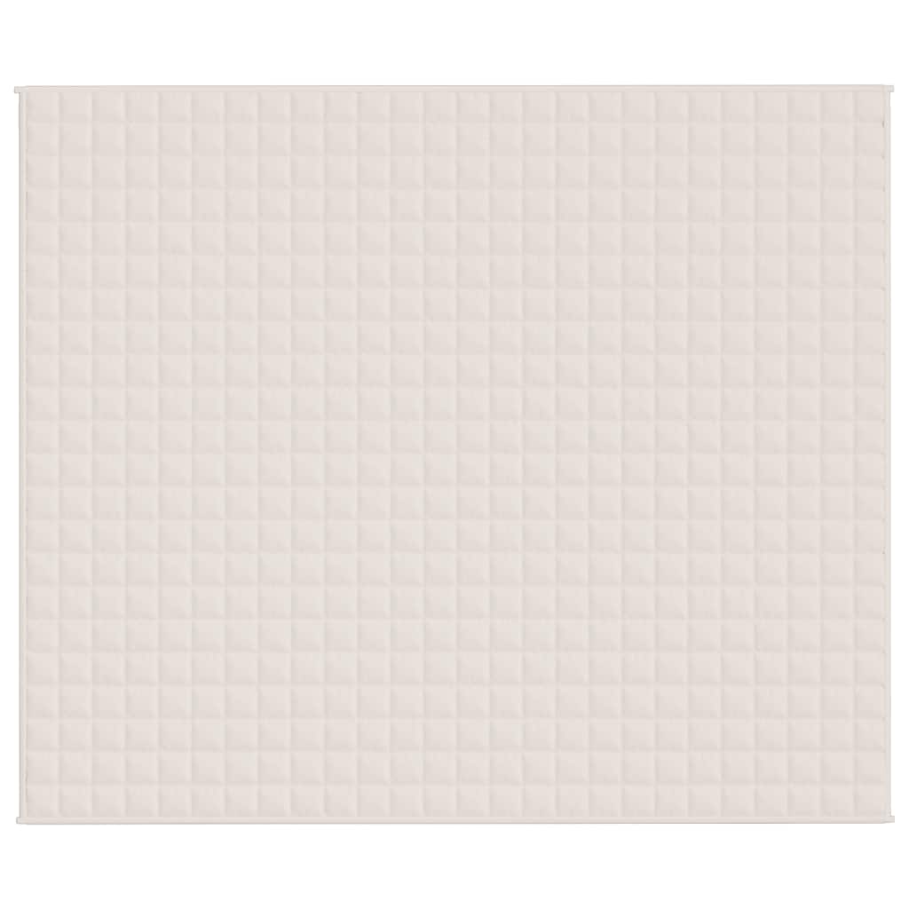 Couverture lestée Crème Clair 220x260 cm 15 kg Tissu