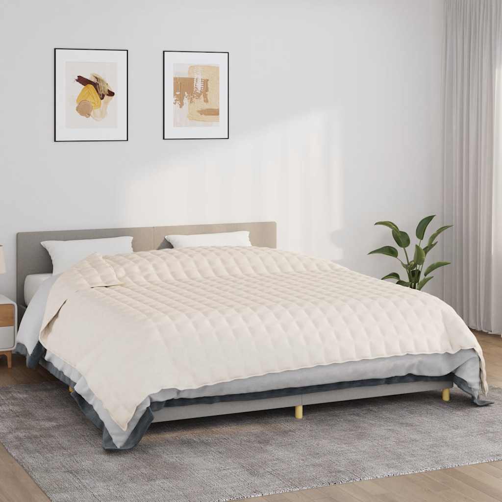 Couverture lestée Crème Clair 220x260 cm 15 kg Tissu