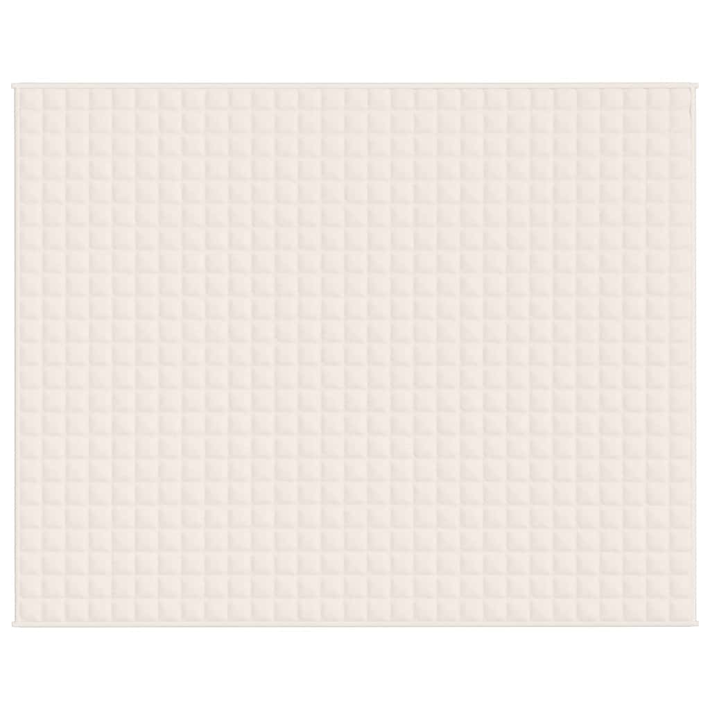 Couverture lestée crème clair 235x290 cm 11 kg Tissu