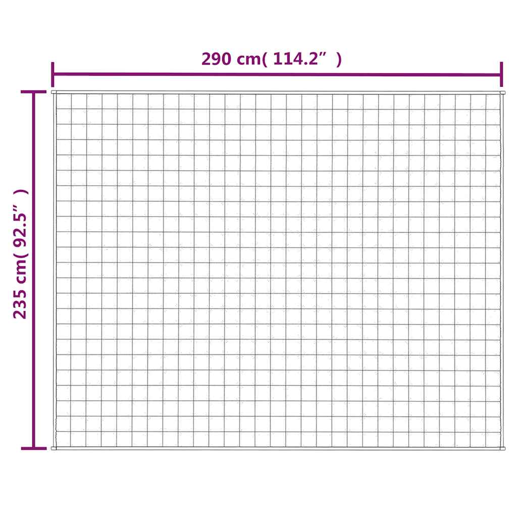 Couverture lestée crème clair 235x290 cm 11 kg Tissu