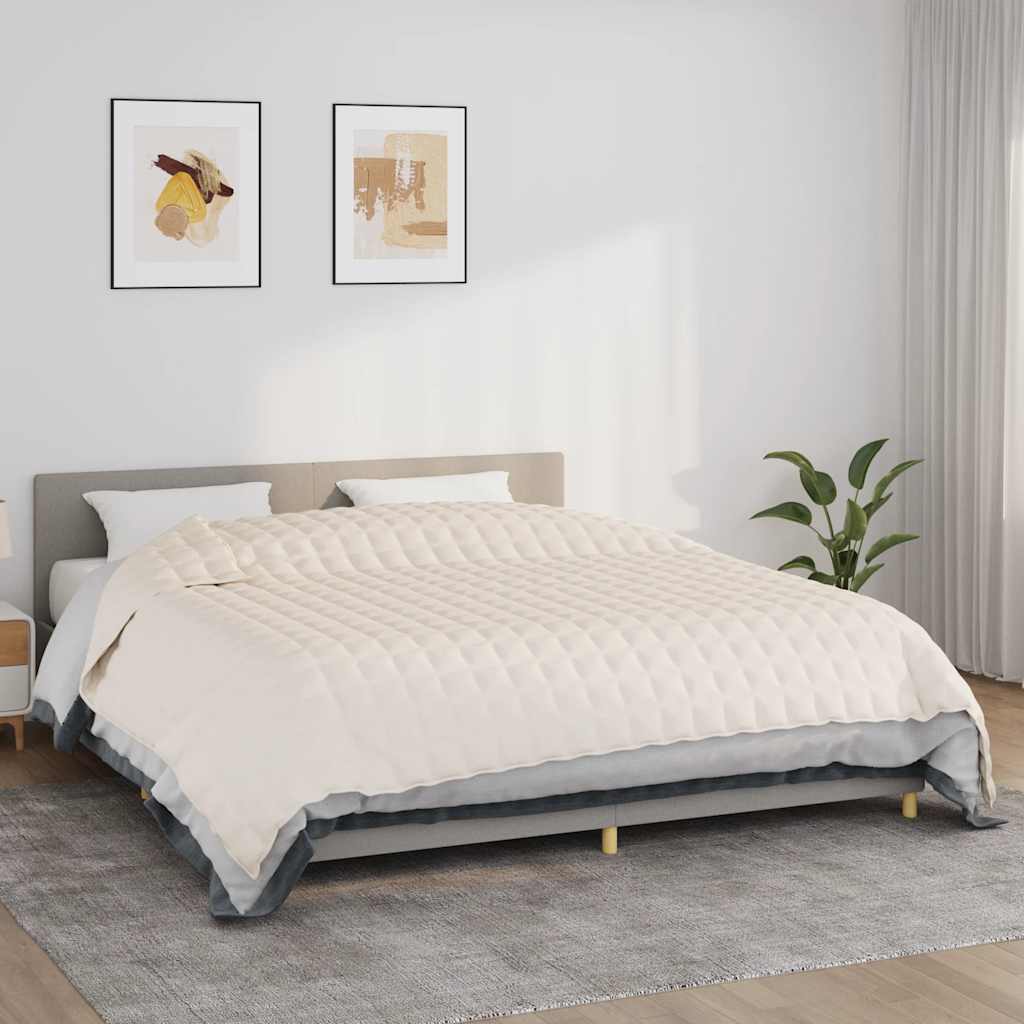 Couverture lestée crème clair 235x290 cm 11 kg Tissu