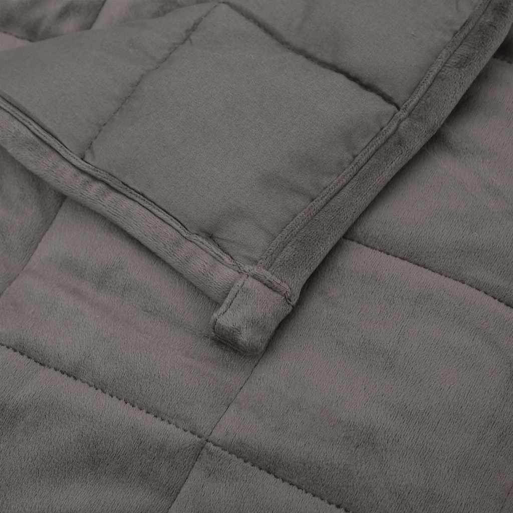 Couverture lestée grise 155x220 cm 11 kg Tissu